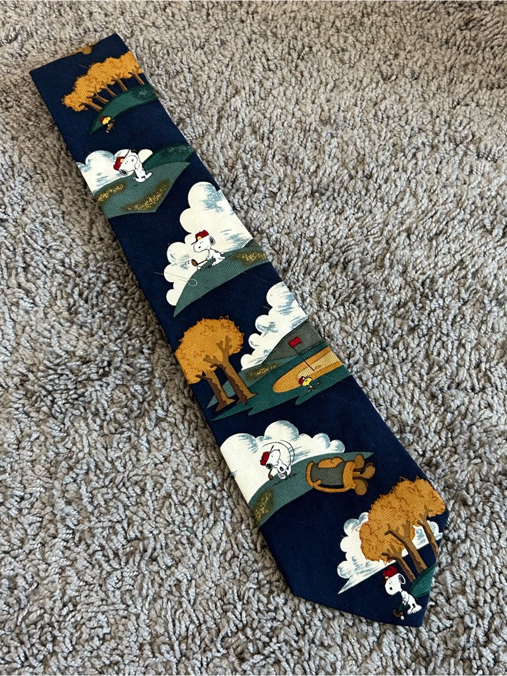 Vintage Peanuts Snoopy Golf Neck Tie